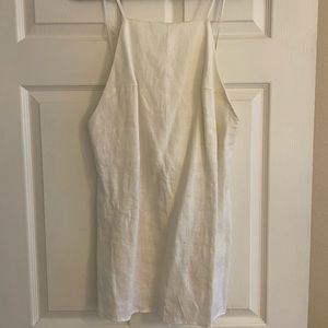 Reformation white linen mini dress